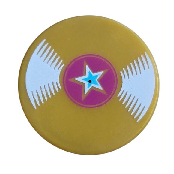 LEGO Gold Vinyl Record Round Tile 2x2 14769pb050 Friends Parts Stocking Stuffer‎ - Picture 1 of 2
